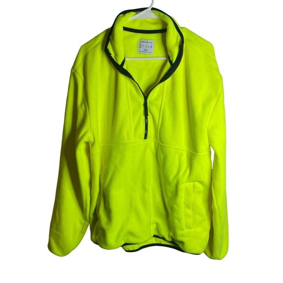 Urban Outfitters Other - Urban Outfitters 1/2 Zip Fleece Pull Over Fleece Jacket Mens S Top Bright Yellow